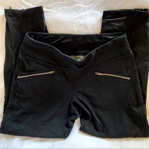 Athleta cropped leggings with zippers EUC